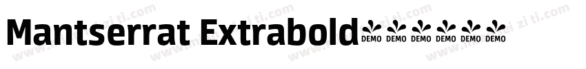 Mantserrat Extrabold字体转换